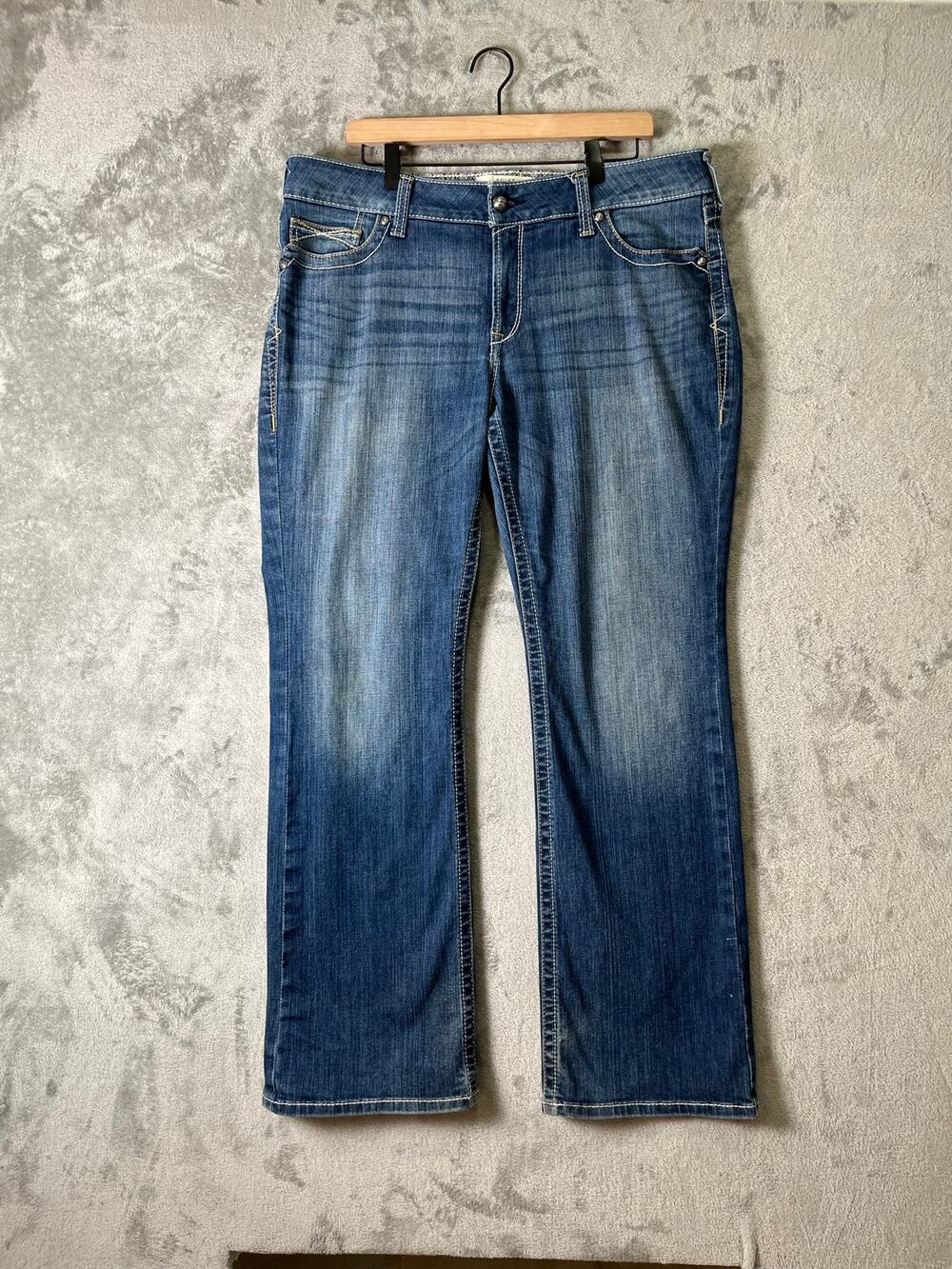 Ariat Ocean Riding Jean Whipstitch Women's Bootcut Western Denim Jeans 34 x‎ 32